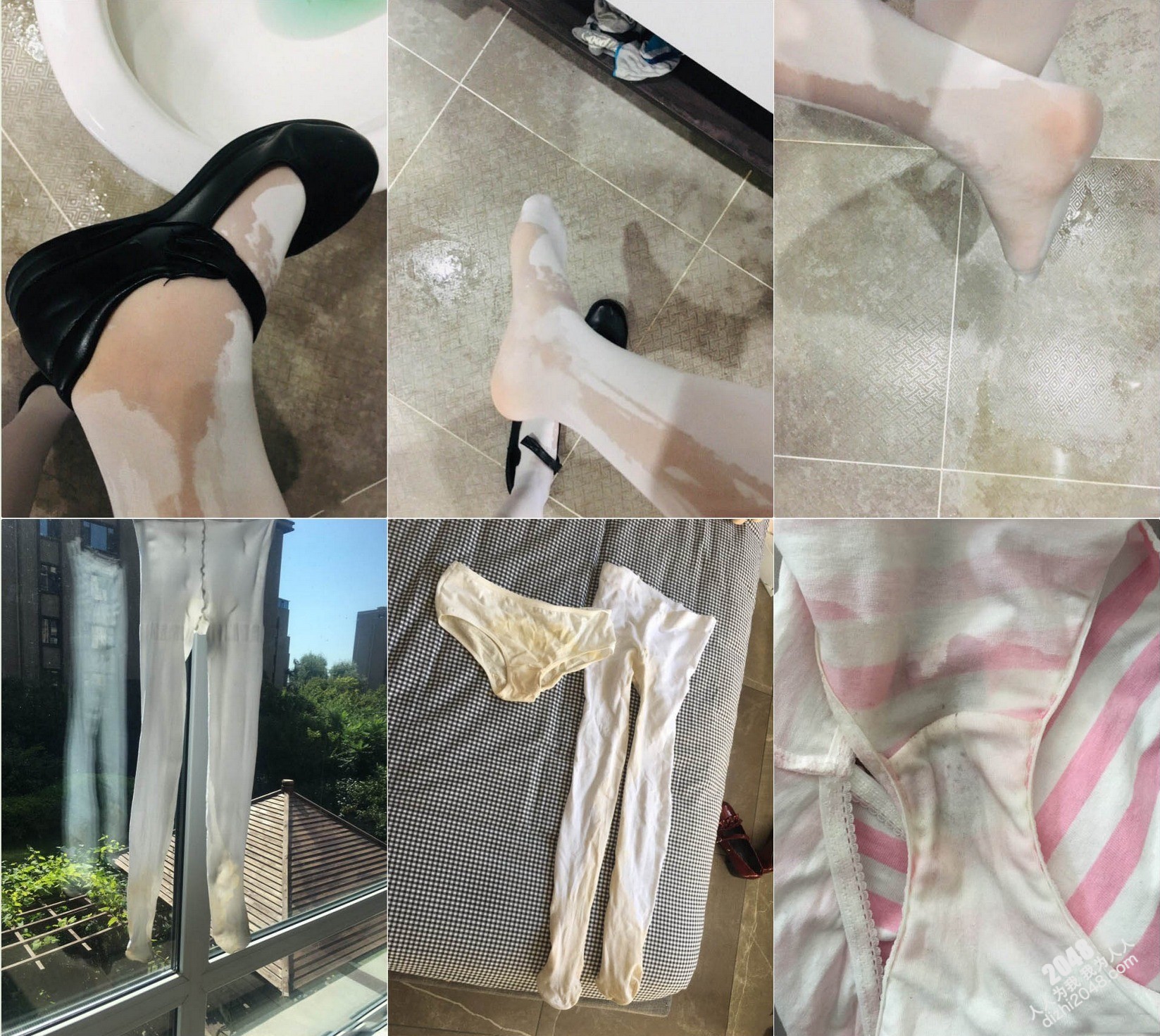 爱尿裤子的白丝Lolita小可爱『尿裤妹』户外公共场所 小骚穴戴上震动跳蛋 被震的受不了 尿的白丝上都是水渍